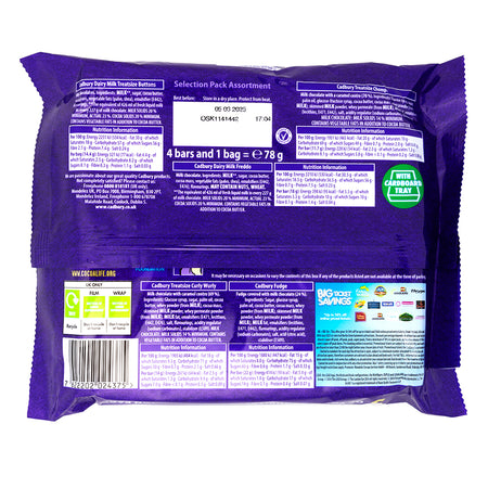 Cadbury Small Christmas Selection Pack (UK) - 89g  Nutrition Facts Ingredients
