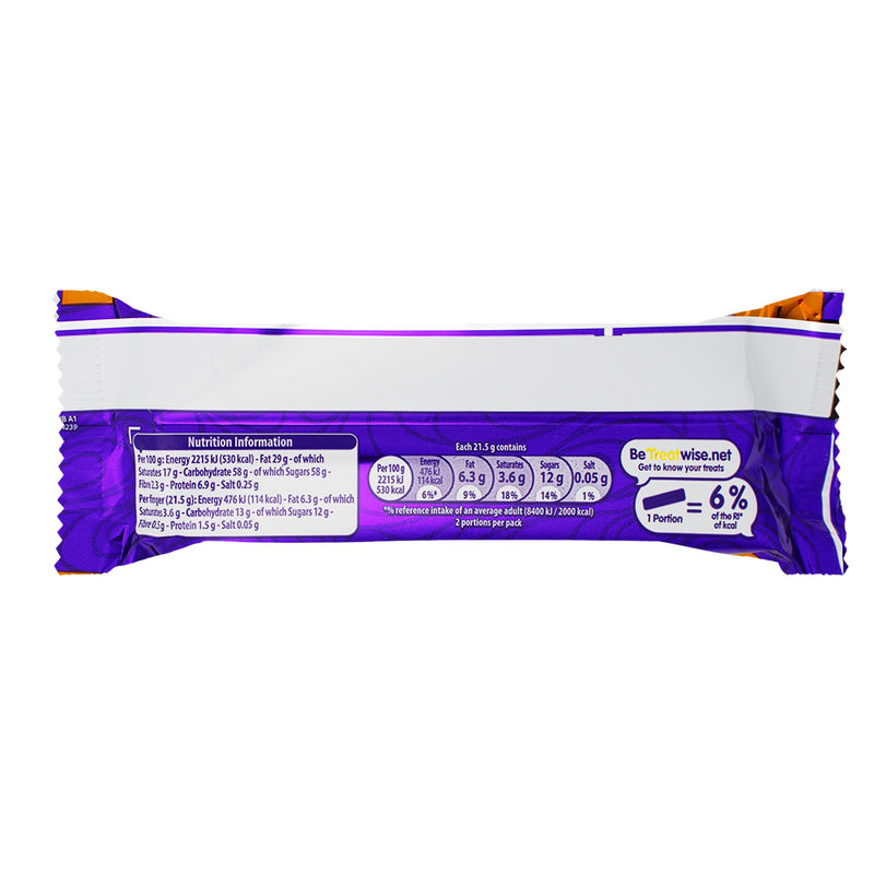 Cadbury Twirl Orange (UK) - 43g  Nutrition Facts Ingredients