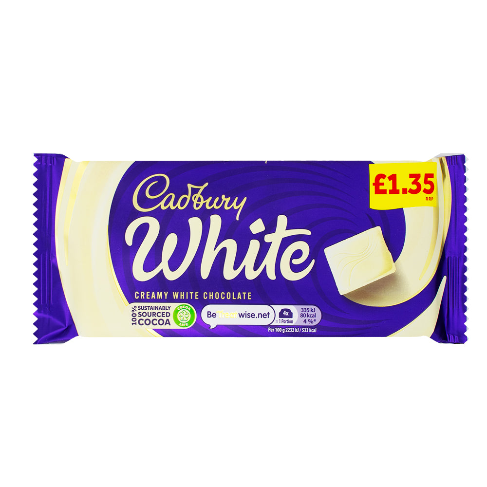 Cadbury White Chocolate Block UK - 90g