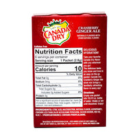 Singles to Go Canada Dry Cranberry Ginger Ale - 6pk  Nutrition Facts Ingredients - Singles to Go - Powder Drink - Powdered Drink - Drink Mix - Canada Dry - Ginger Ale - Canada Dry Ginger Ale - Cranberry Drink