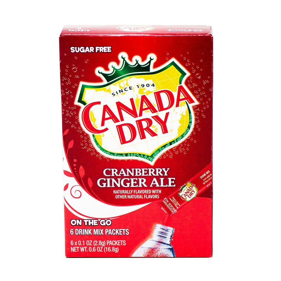 Singles to Go Canada Dry Cranberry Ginger Ale - 6pk