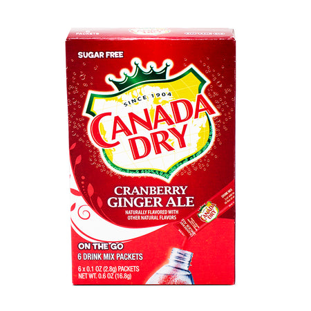 Canada Dry Cranberry Ginger Ale Singles to Go - 6 Pack