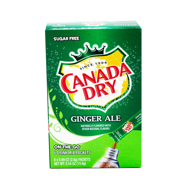 Canada Dry Ginger Ale Singles to Go  - 6 Pack - Singles to Go - Powder Drink - Powdered Drink - Drink Mix - Canada Dry - Ginger Ale - Canada Dry Ginger Ale