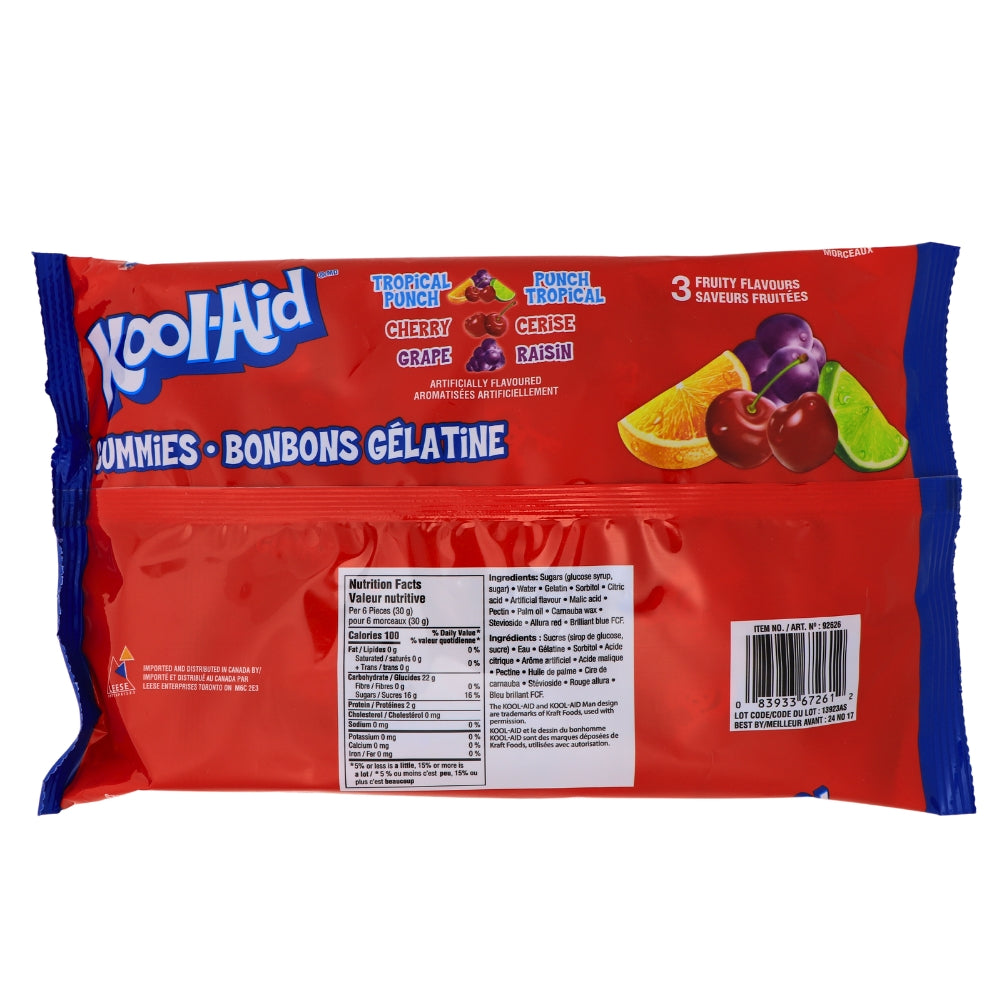 Kool-Aid Gummies 40ct - 200g Nutrition Facts Ingredients