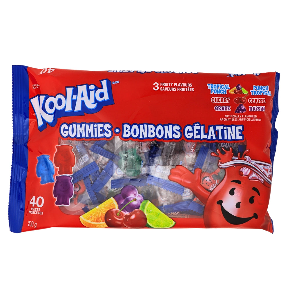 Kool-Aid Gummies 40ct - 200g - Kool-Aid Gummies 40ct - Burst of Flavourful Fun - Chewy Bite-Sized - Gummy Adventure - Gummy Bliss - Bold Flavours - Fruity Delight - Snack Time - Gummy Paradise - Movie Night Sweetness