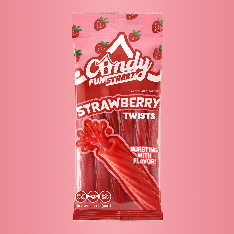 Candy Fun Street Strawberry Twists - 3.17oz
