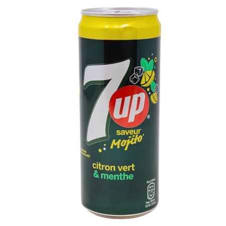 7up Mojito (France) - 330mL - 7UP Mojito France - Zesty Mojito Fizz - Citrusy Fizz - Limey Goodness - Minty Freshness - Refreshing Journey - Classic Soda with a Twist - Breezy Summer Day - Twist on the Classic - Mint-Infused Delight