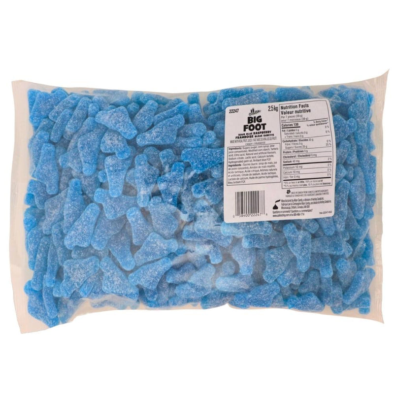 Allan Big Foot Sour Blue Raspberry Bulk Candy Nutrition Facts - Ingredients