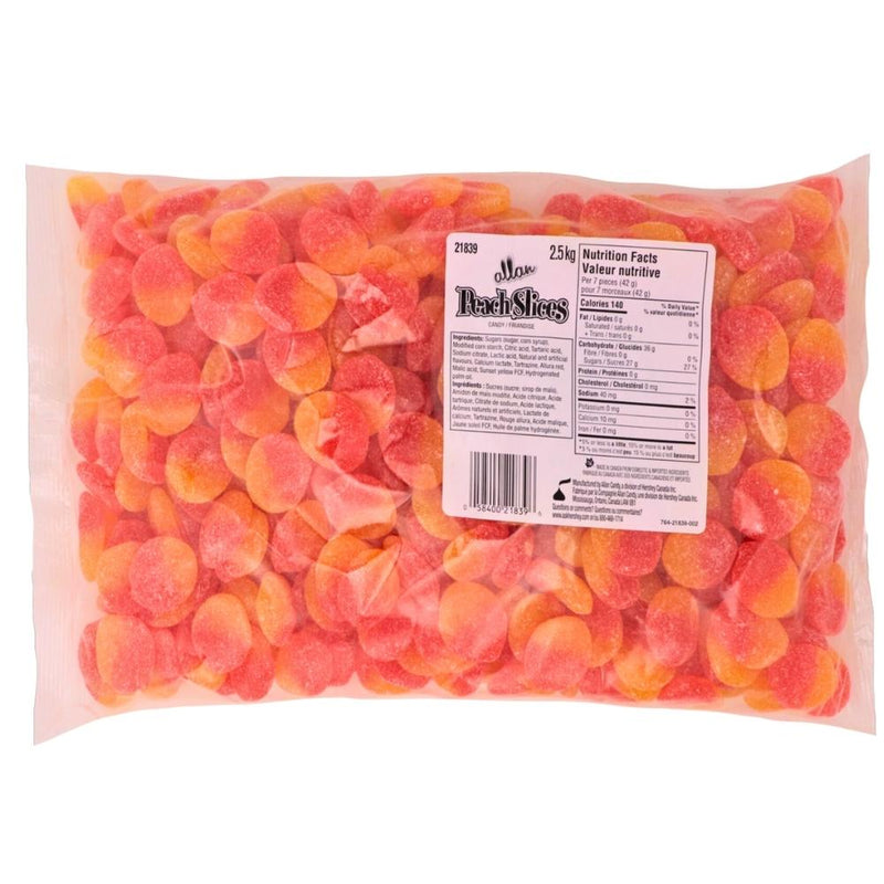Allan Peach Slices Bulk Candy The Allan Candy Company 2.8kg - 1930s Allan Bulk Candy Allan Candy Bulk Canadian Nutrition Facts - Ingredients