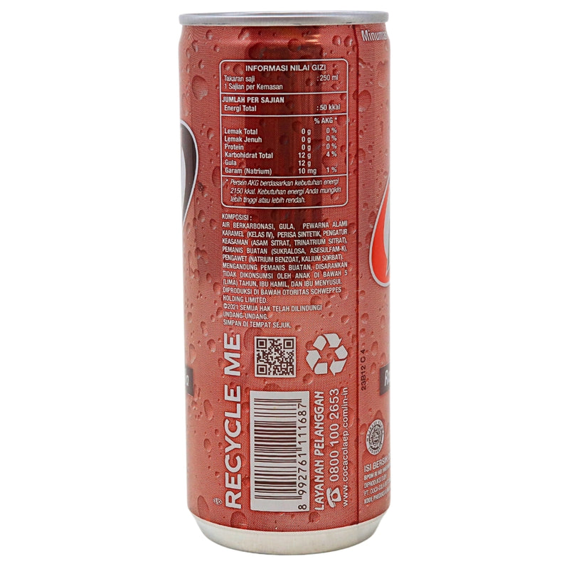 A&W Rasa Sarsparila - 250mL Nutrition Facts Ingredients
