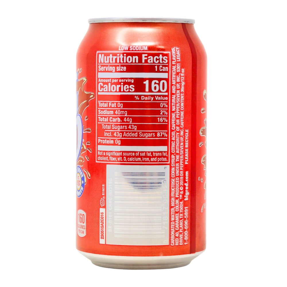 Big Red Cola - Nutrition Facts - Ingredients - Soda Pop