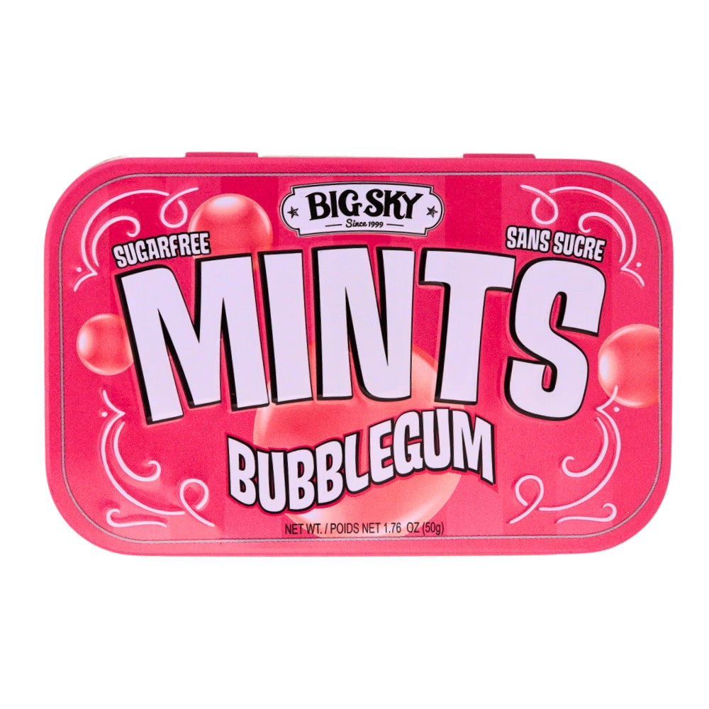 Big Sky Mints Bubble Gum - 50g - sugar-free candy - mint candies - bubblegum - bubble gum
