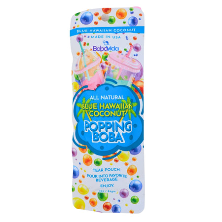 Boba Vida Blue Hawaiian Coconut - 3oz - Boba - Boba Drink - Blue Hawaiian Boba