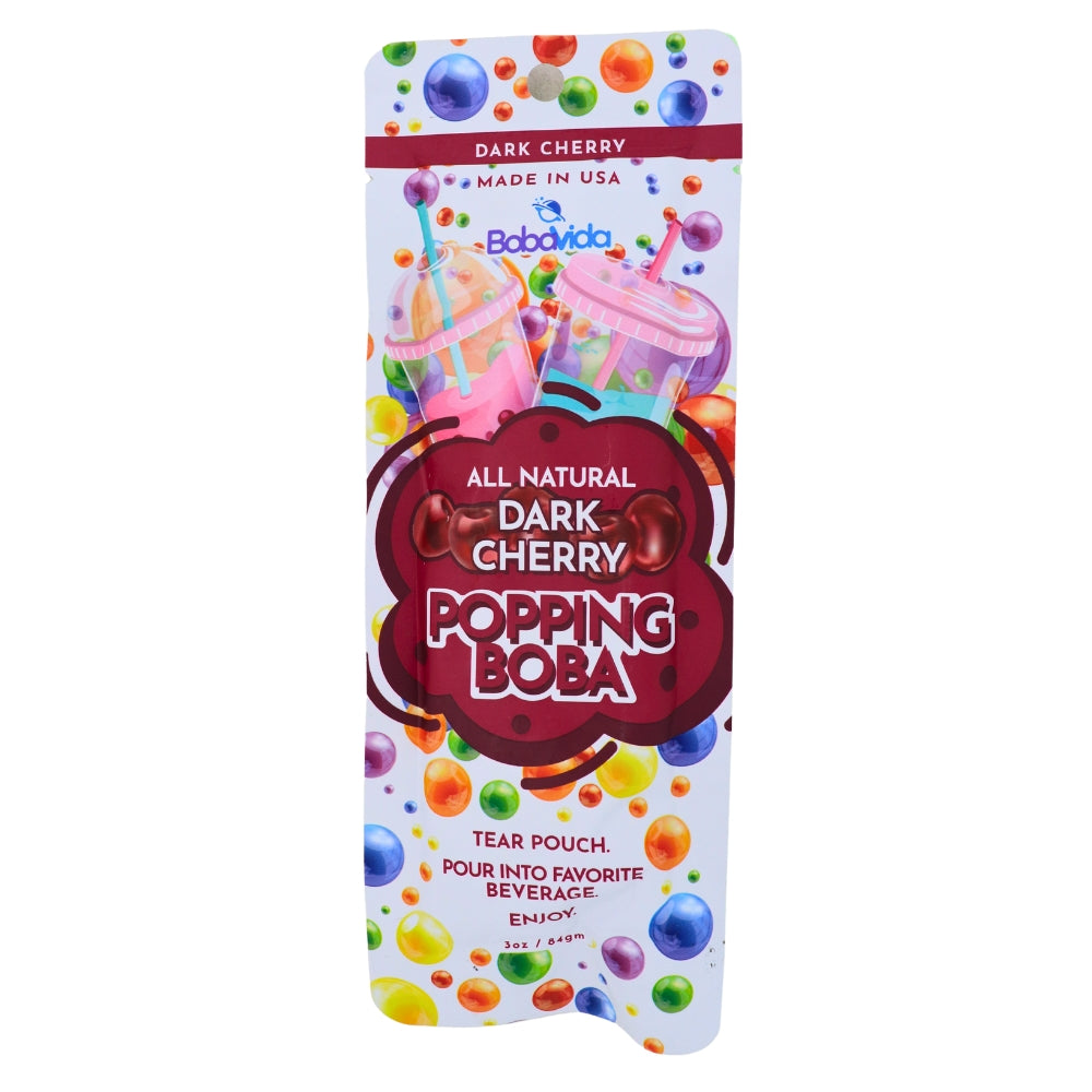 Boba Vida Dark Cherry - 3oz - Boba - Boba Dark Cherry - Dark Cherry Boba