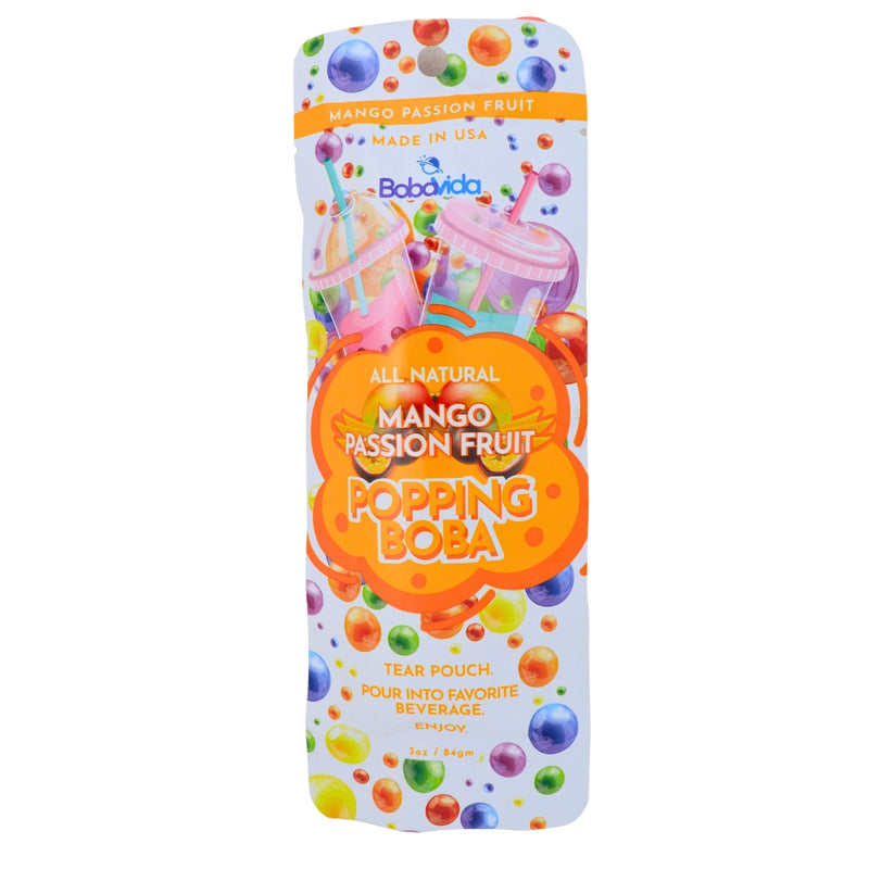 Boba Vida Mango Passionfruit - 3oz - Boba - Boba Passionfruit - Passionfruit Boba