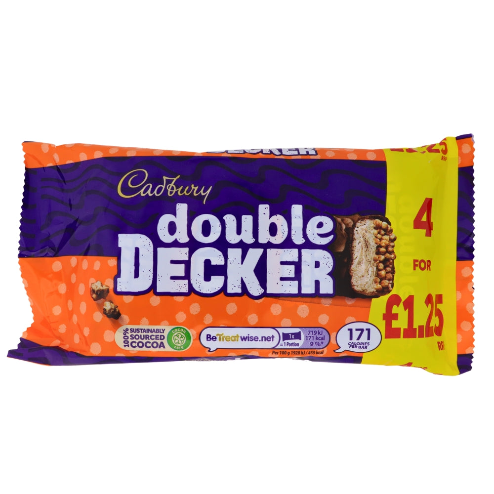 Cadbury Double Decker Bars - 4 Pack