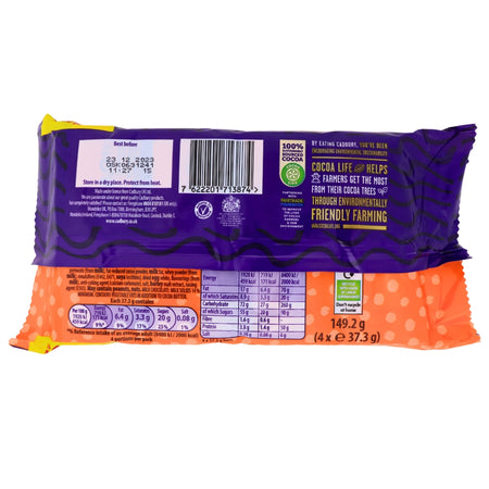 Cadbury Double Decker Bars - 4 Pack Nutrition Facts Ingredients