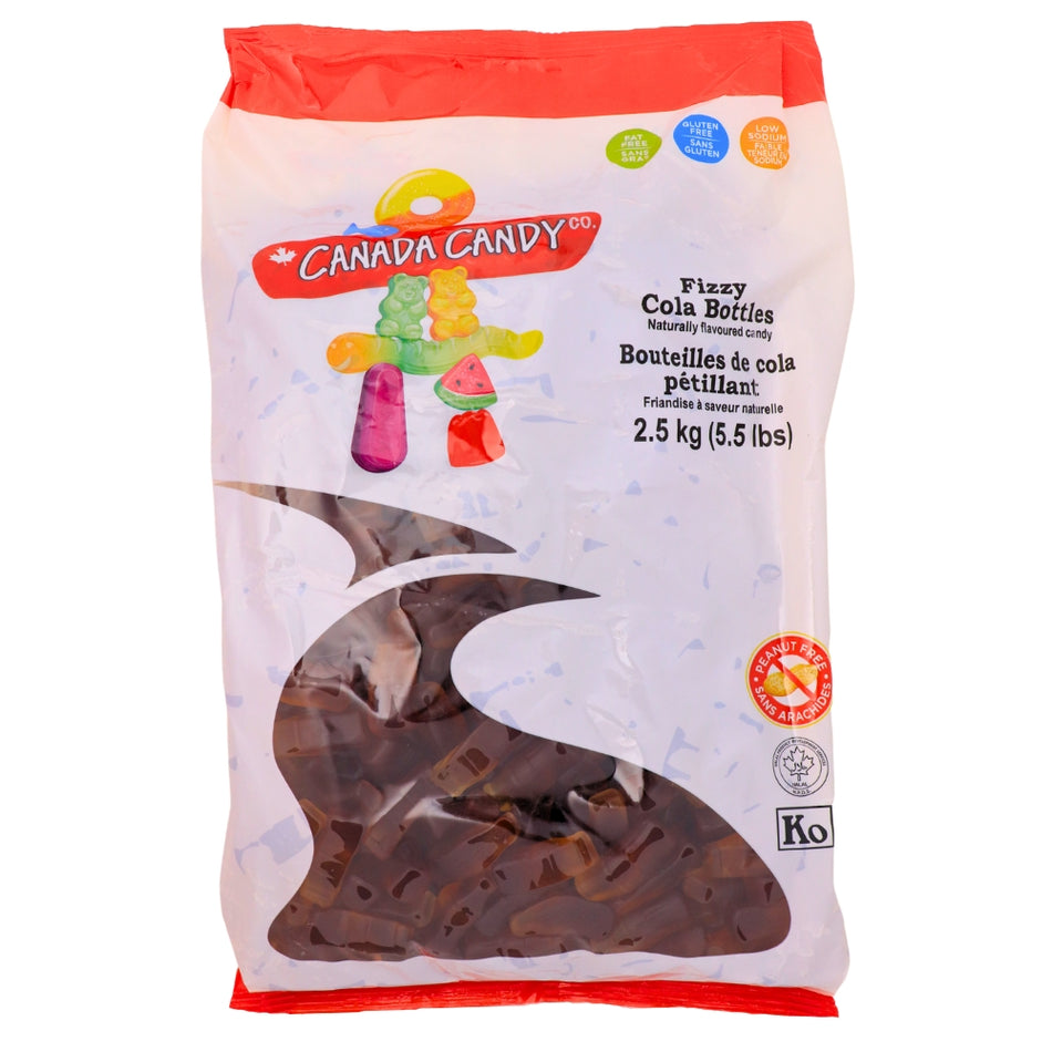 CCC Fizzy Cola Bottles Candy - 2.5kg Bulk Candy - Halal Candy- Kosher Candy - Canadian Candy