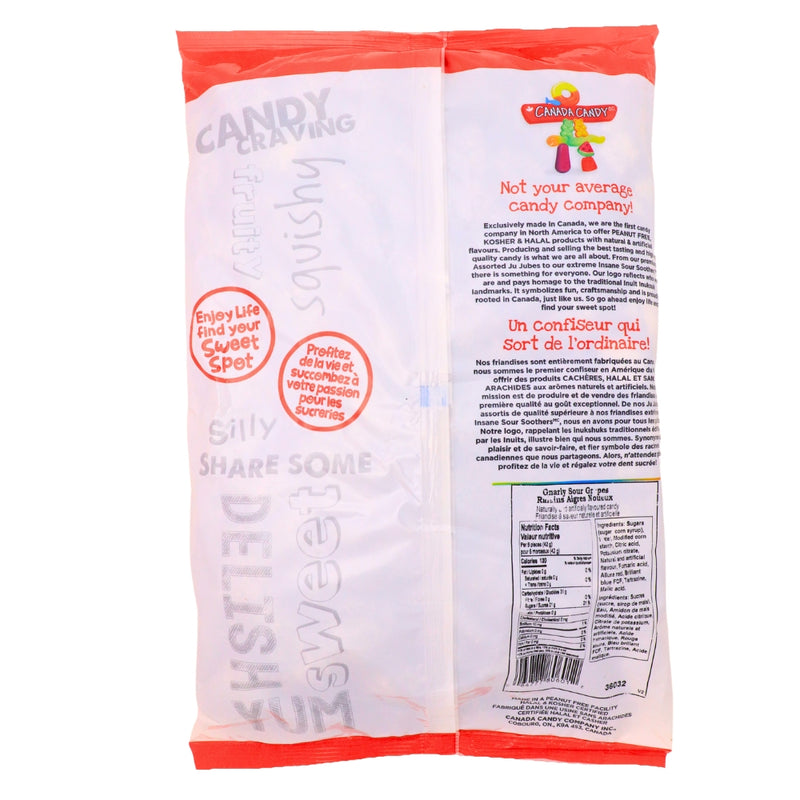 CCC Sour Gnarly Grapes Gummy Candy Nutrient Facts - Ingredients- 2.5kg Halal Candy