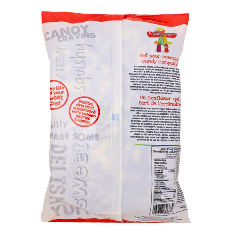 CCC Sour Fizzy Cola Bottles Gummy Candy - 2.5kg Nutrition Facts Ingredients