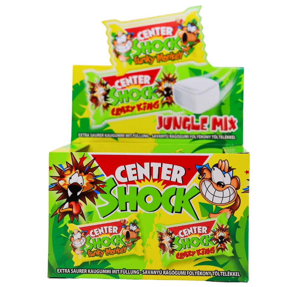 Center Shock Jungle Mix - Center Shock Jungle Mix - Exotic candy adventure - Flavour-packed candy assortment - Tropical taste explosion - Liquid-filled candy surprises - Berry and citrus flavour mix - Exciting candy experience - Fun and wild sweets - Candy assortment for enthusiasts - Jungle-themed candy delights - Center Shock - Center Shock Candy - Sour Candy