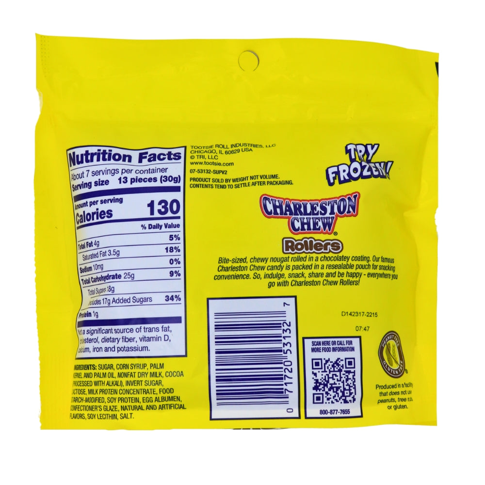 Charleston Chew Rollers - 215g Nutrition Facts Ingredients