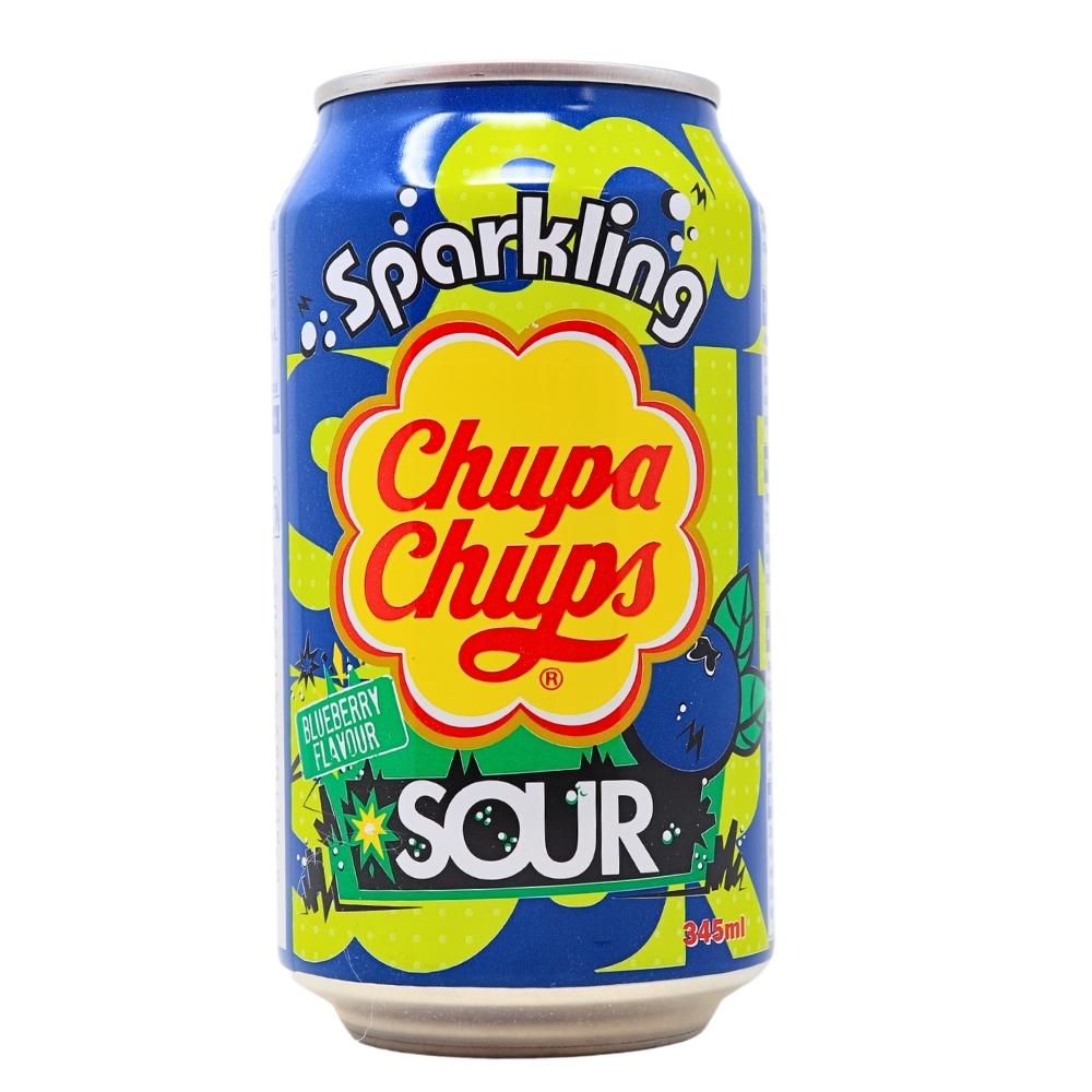 Chupa Chups Sparkling Sour Blueberry - 345mL - Chupa Chups Lollipop - Soda Drink - Blueberry Drink - Sour Drink