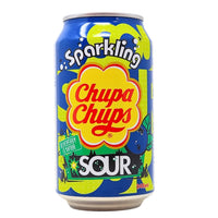 Chupa Chups Sparkling Sour Blueberry - 345mL - Chupa Chups Lollipop - Soda Drink - Blueberry Drink - Sour Drink