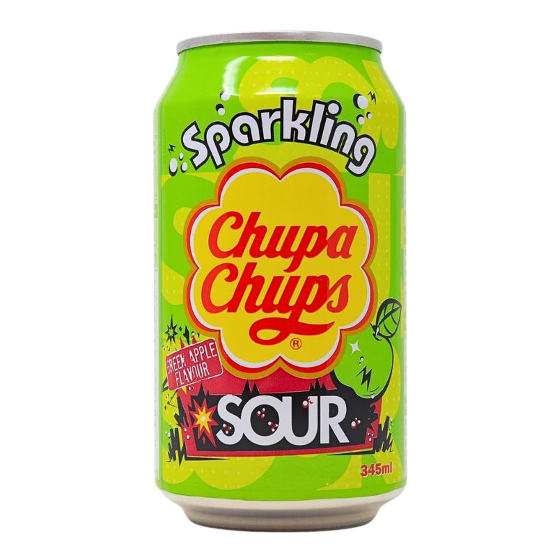 Chupa Chups Sparkling Sour Green Apple - 345mL