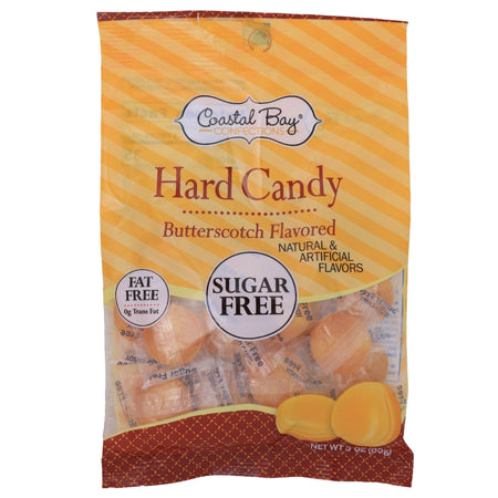 Coastal Bay Sugar Free Butterscotch Hard Candy - 3oz - sugar-free candy - hard candy - butterscotch candies