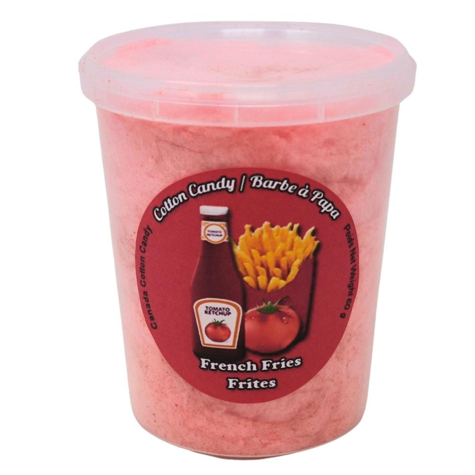 Cotton Candy French Fries & Ketchup  - 60g, cotton candy, cotton candy french fries, french fries cotton candy