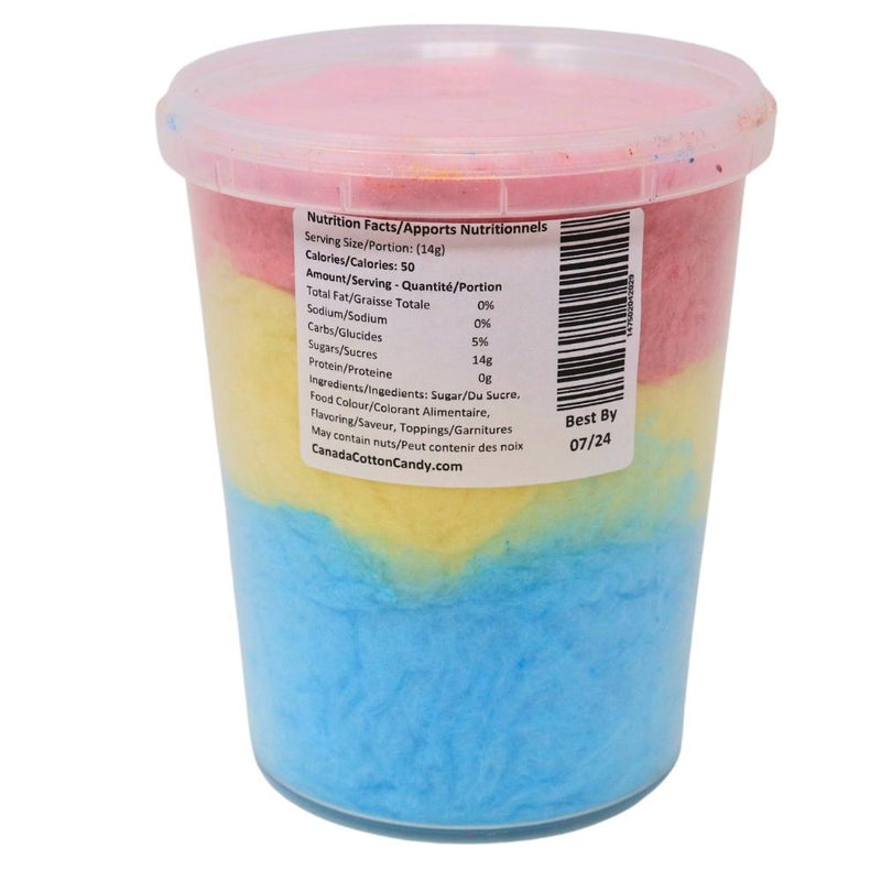 Cotton Candy Rainbow Unicorn Barf  - 60g Nutrition Facts Ingredients, cotton candy, unicorn cotton candy, unicorn barf cotton candy