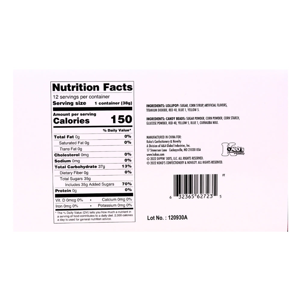 Dippin Dots Dip n Lik 38g Candy Funhouse Candy Funhouse CA