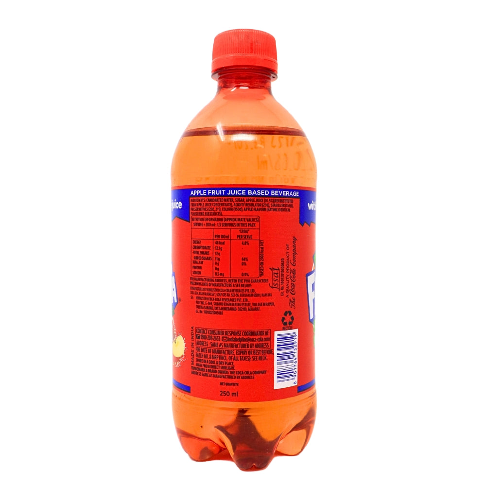 Fanta Apple (India) - 250mL Nutrition Facts Ingredients