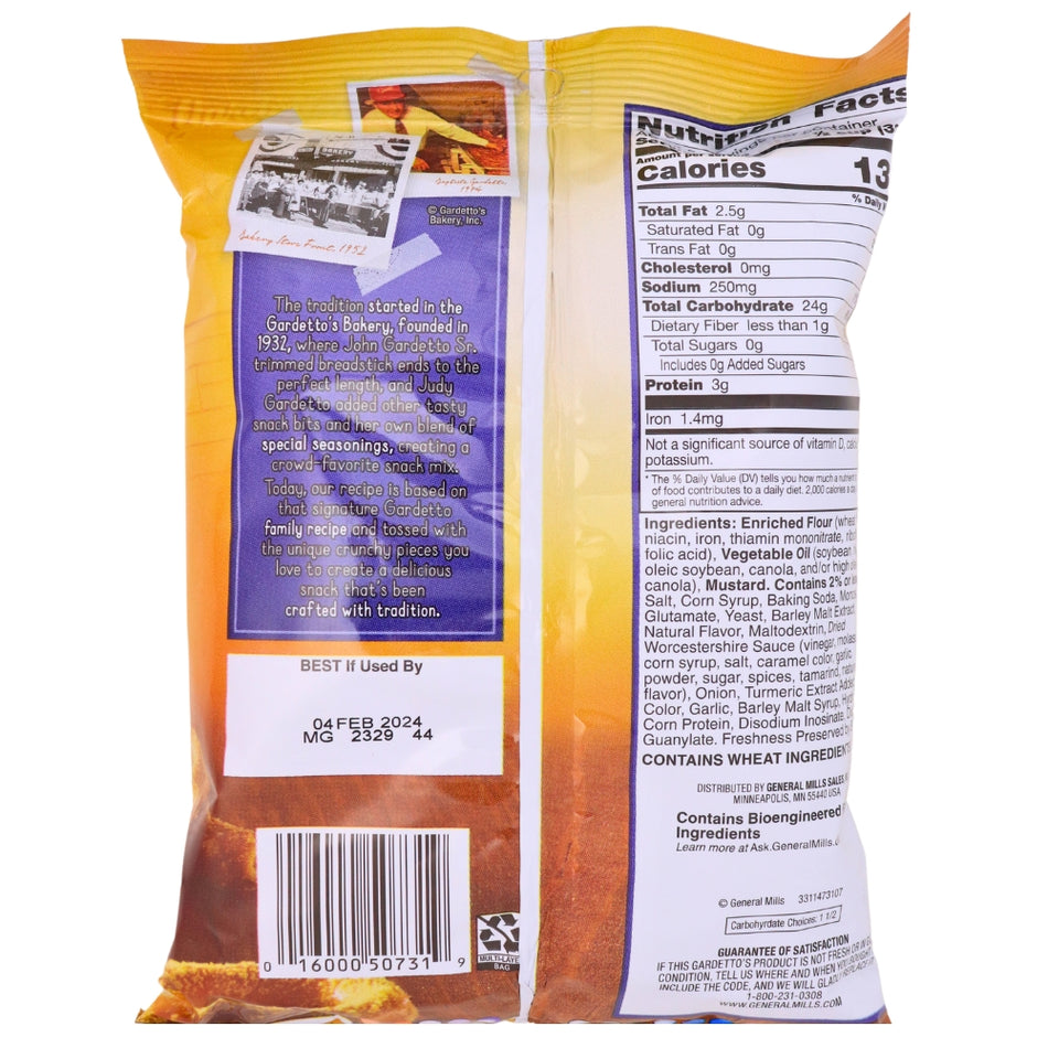 Gardettos Deli Stle Mustard 5.5oz Nutrition Facts Ingredients - Pretzel - Gardettos Pretzel Miz