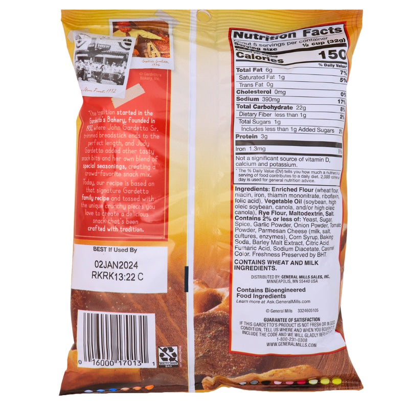 Gardettos Spicy Italian - 5.5oz Nutrition Facts Ingredients - Pretzel - Spicy Italian Pretzel