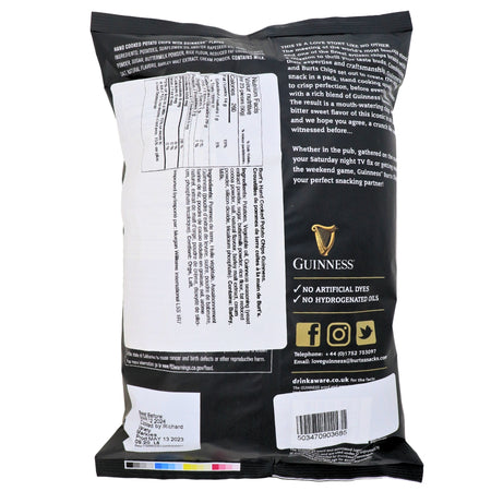 Guinness Rich Chilli Crisps UK - 150g Nutrition Facts Ingredients