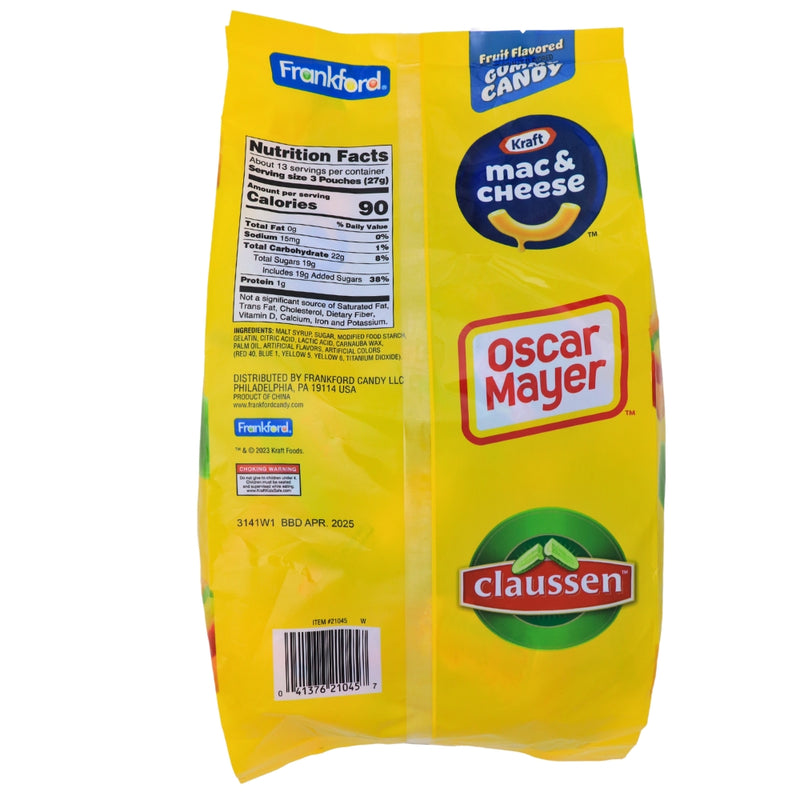 Kraft Heinz Assorted Gummy Bag 40ct Nutrition Facts Ingredients - Frankford Candy - Kraft Heinz Gummies - Gummy Candy - Gummy Candies