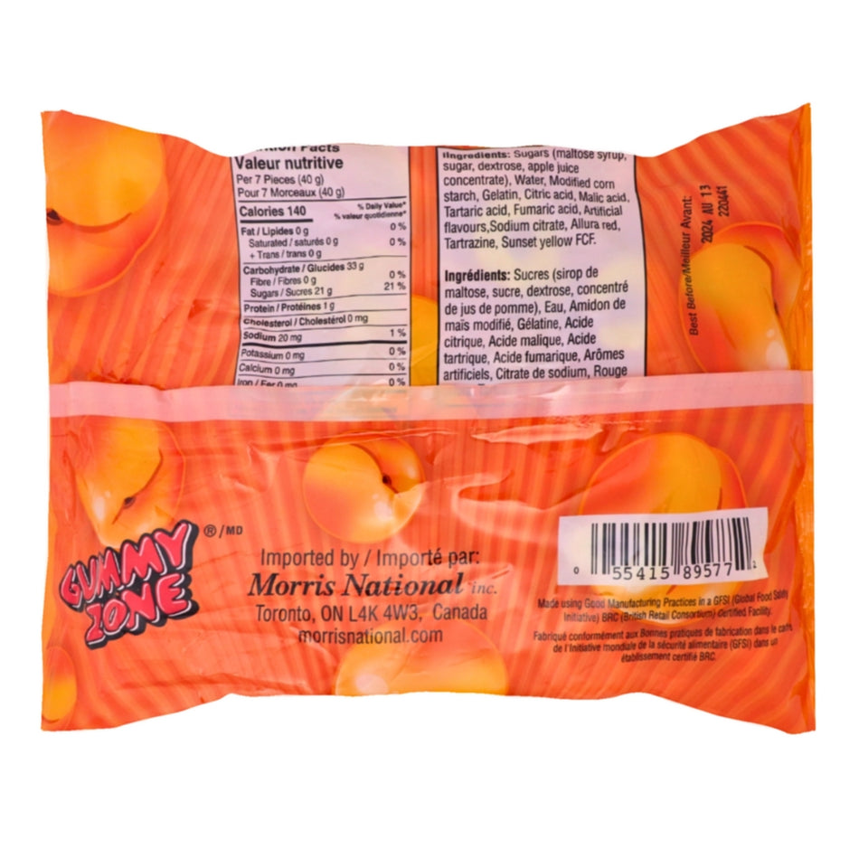 Gummy Zone Just Peachy Candy-1 kg Nutrition Facts Ingredients
