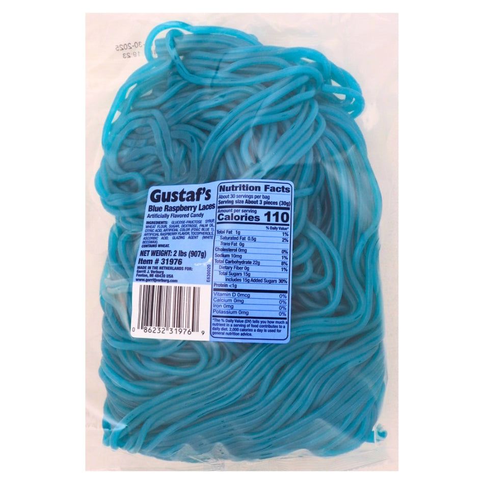 Gustaf's Blue Raspberry Licorice Laces