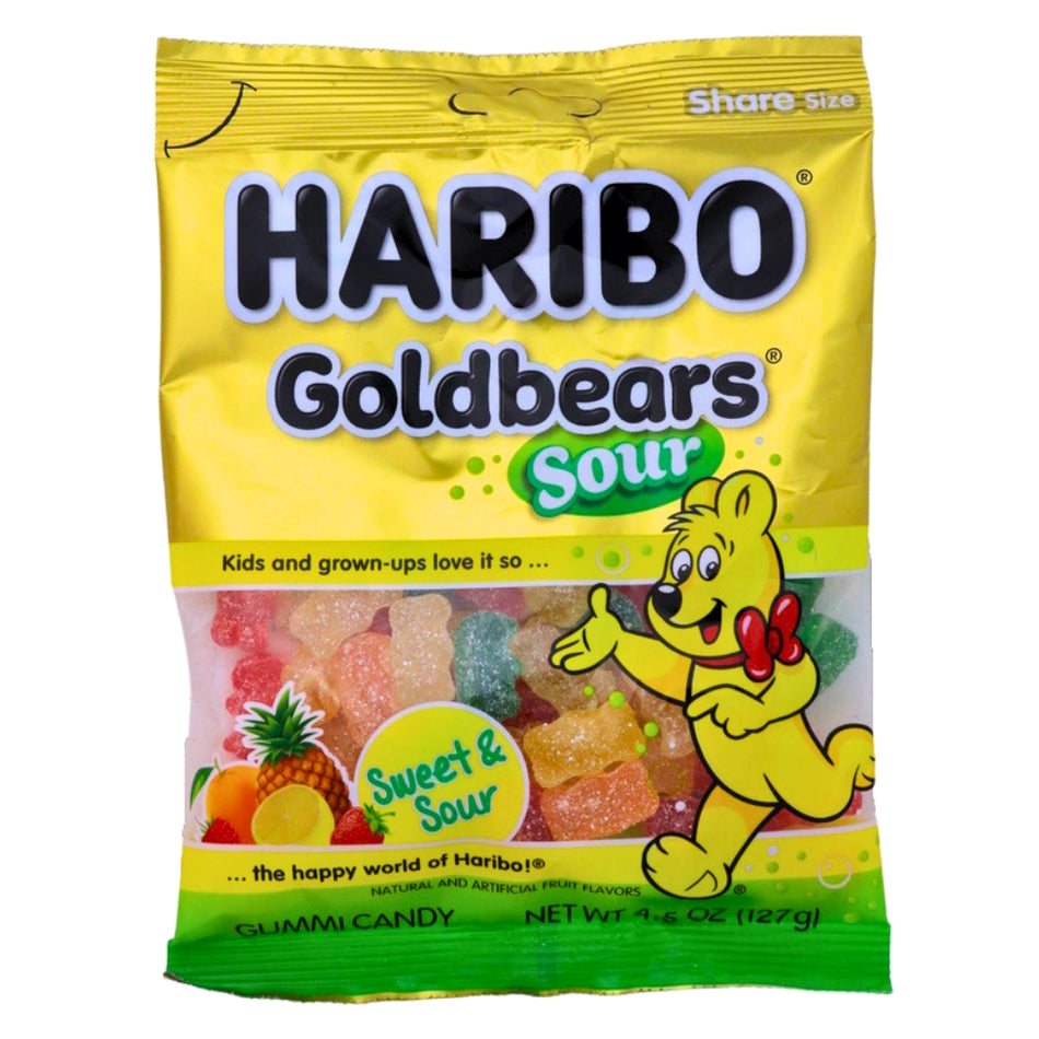 Haribo Sour Gold Bears Gummi Candy - 4.5 oz.