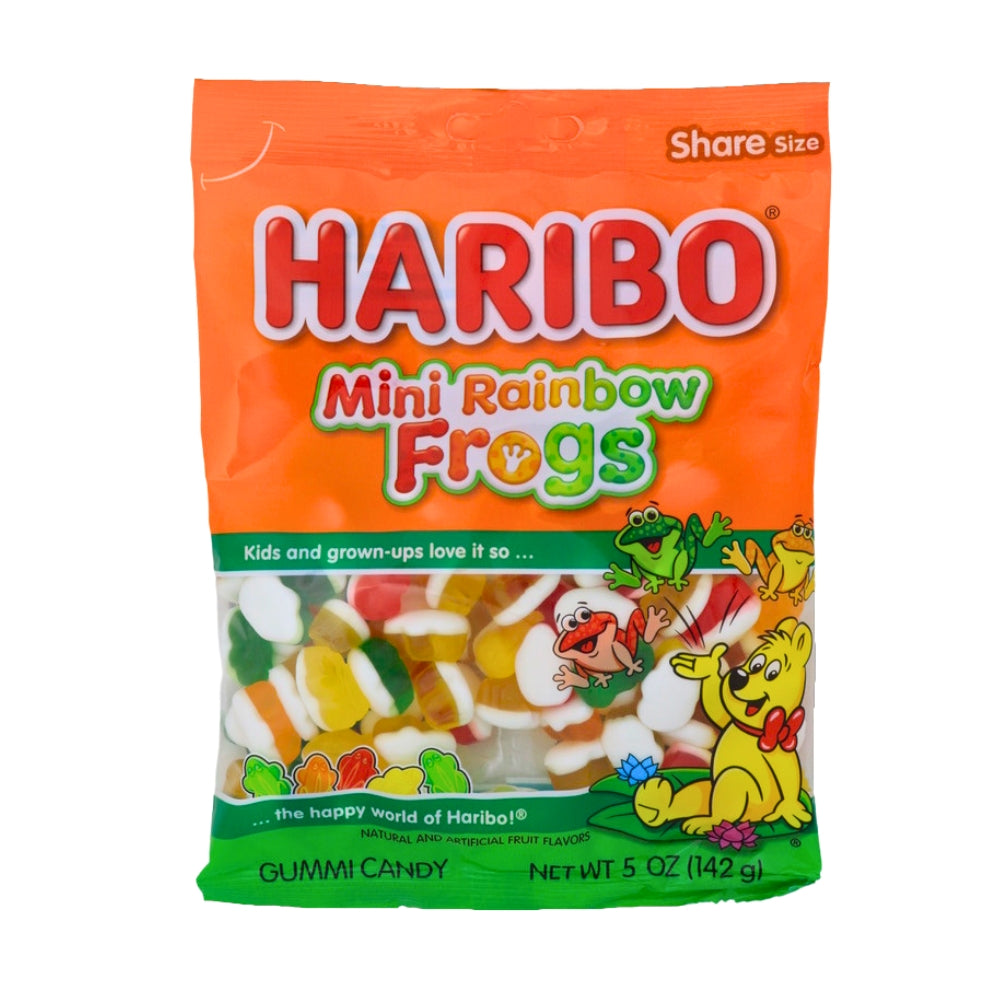 Haribo Mini Rainbow Frogs Gummi Candy-5 oz.