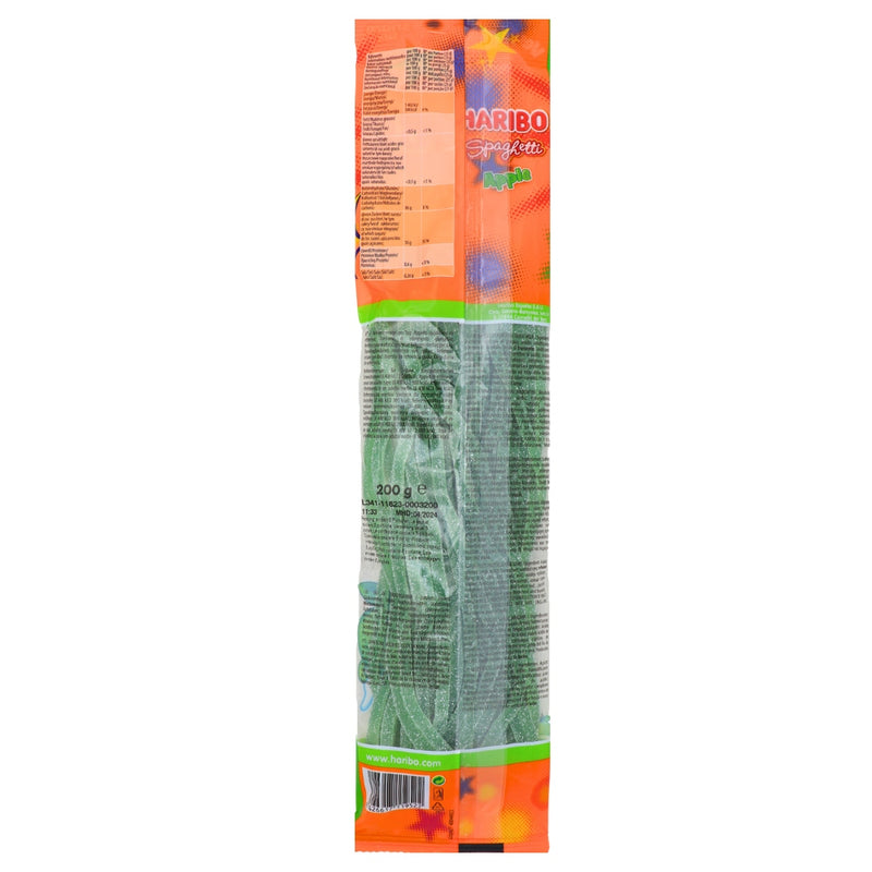 Haribo Spaghetti Apple - 200g Nutrition Facts Ingredients - haribo - haribo candy - chewy candy