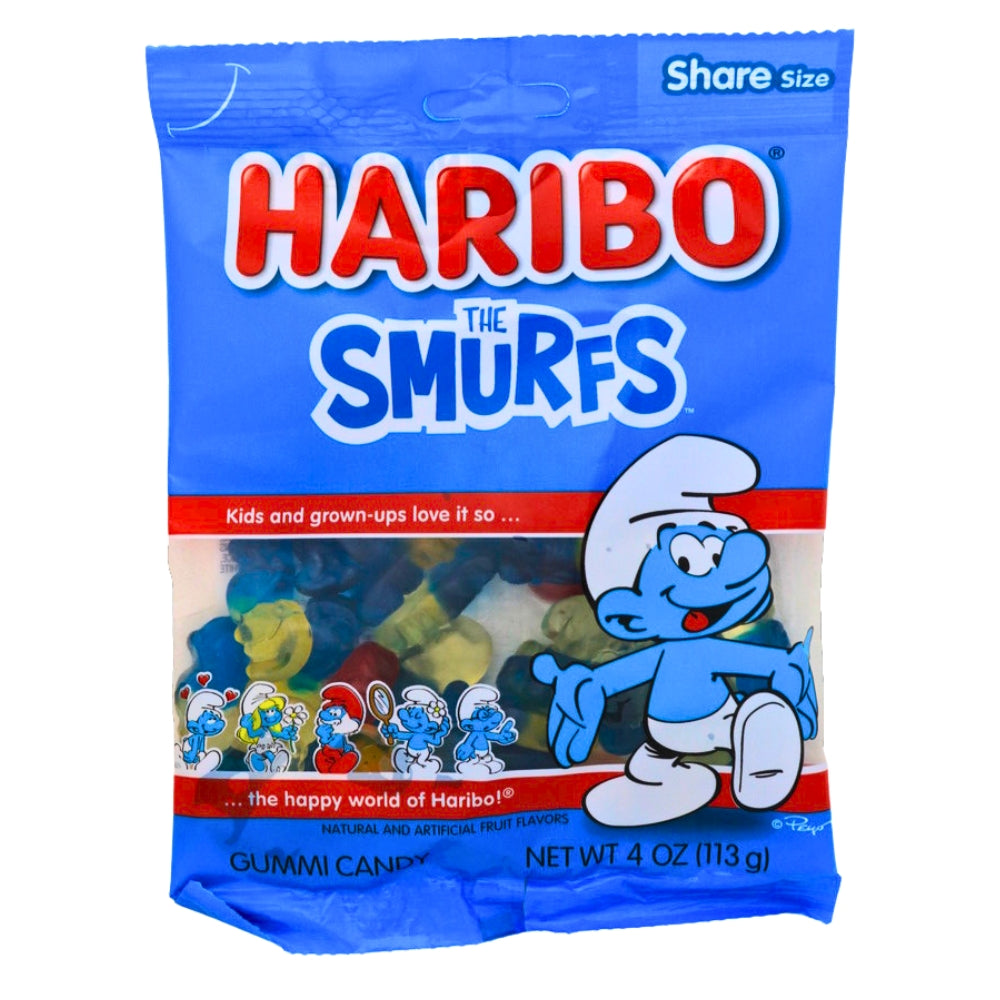 Haribo Smurfs Gummy Candy - 4oz