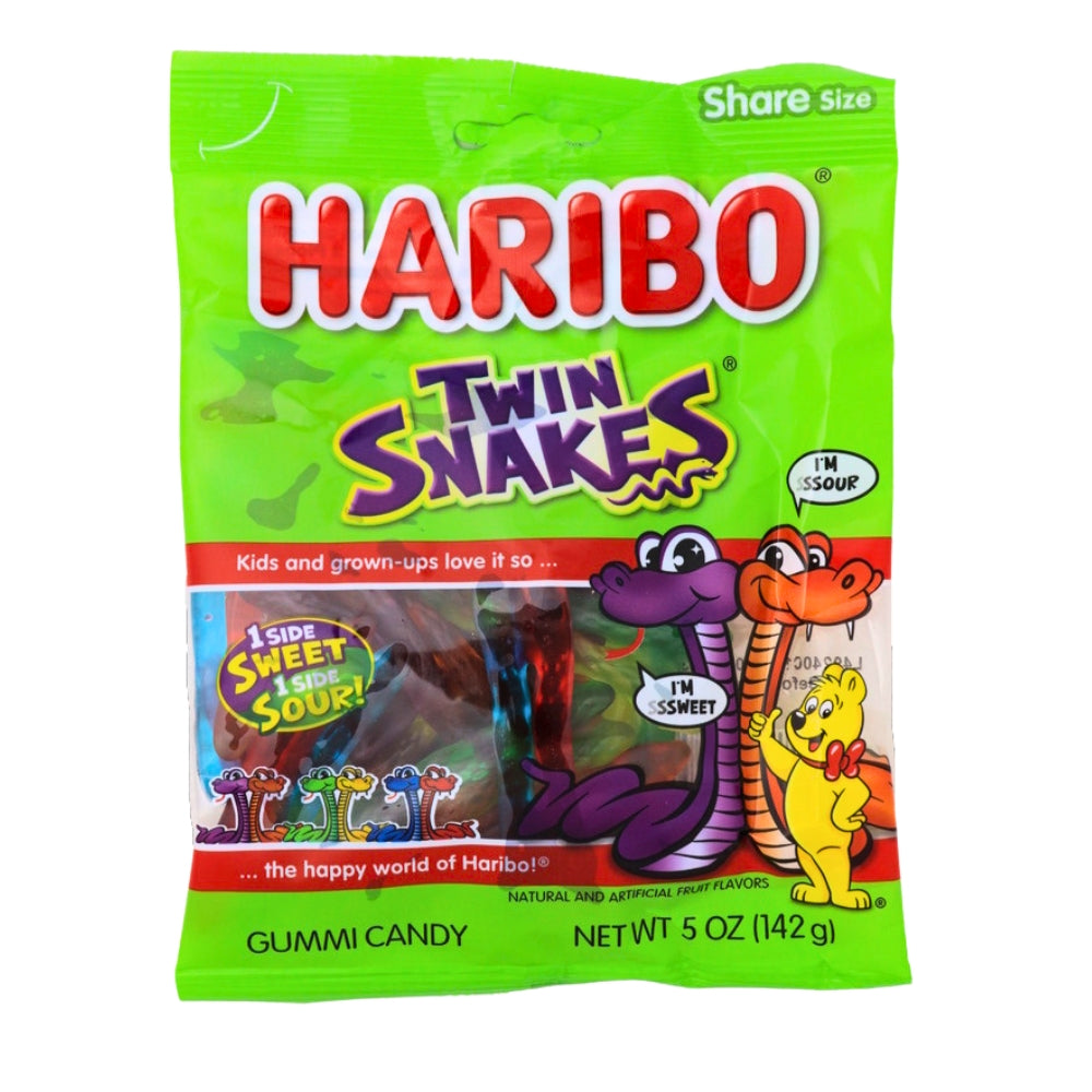 Haribo Twin Snakes Gummy Candy - 5oz