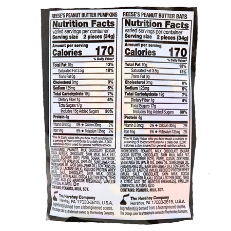 Hershey's Shapes Assortment -Nutrition Facts - Ingredients - Halloween Candy