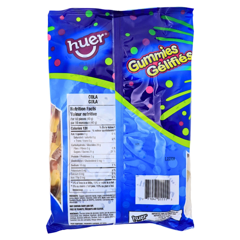 Huer Small Cola Bottles - 1kg Nutrition Facts Ingredients