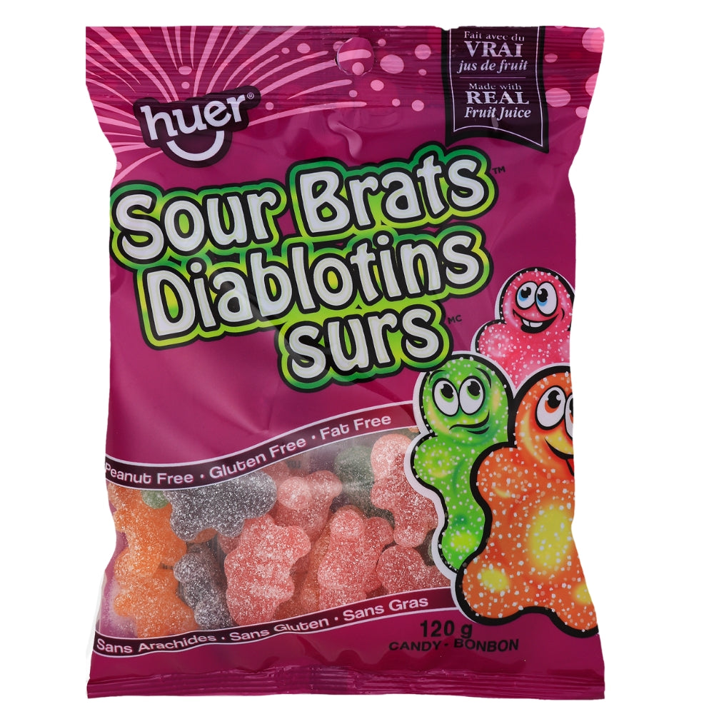 Huer Sour Brats - 120g - sour candies - Huer sour gummy 