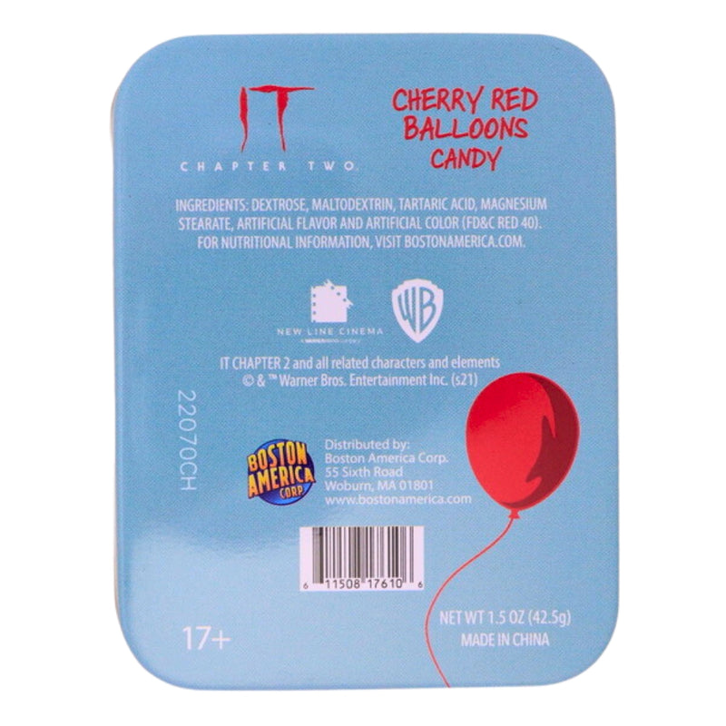 Boston America IT Pennywise Tin - 1.5oz Nutrition Facts Ingredients - Halloween Candy - Halloween Treats - Boston America - Boston America Candy - Candy Tin - Pennywise - Pennywise Candy