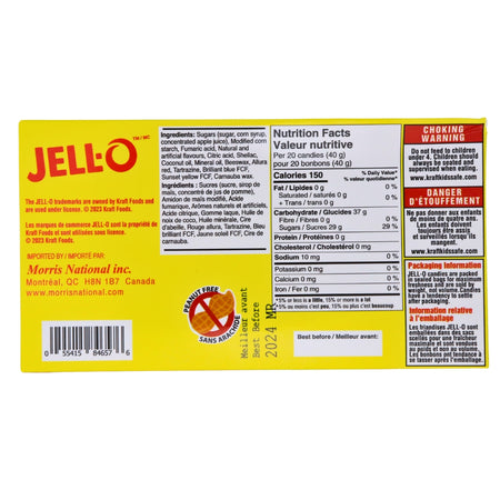 Jell-O Fruit Mix - 120g Nutrition Facts - Ingredients